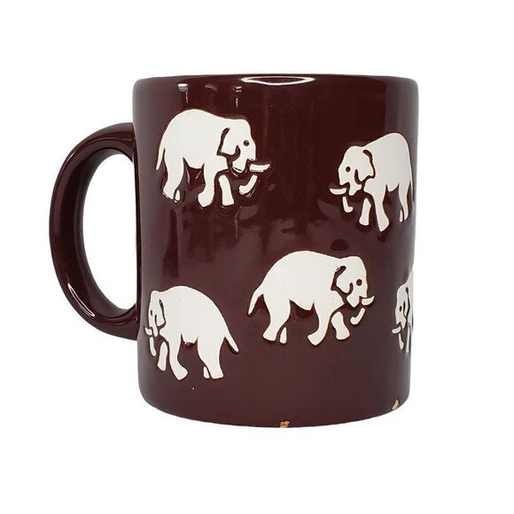 Vintage Waechtersbach W Germany Elephant Safari Mug Decor Brown - Picture 1 of 7
